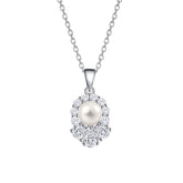 S925 Silver Pearl Beaded Necklace