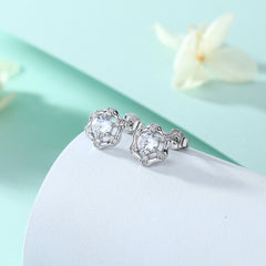 S925 Silver Star Statement Earrings