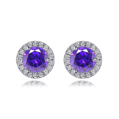 S925 Zodiac CZ Earrings - Birthstone Jewelry