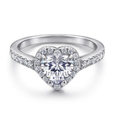 Dainty CZ Heart Ring - S925 Sterling Silver