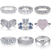 925 Silver Multi type CZ Ring