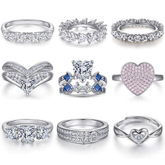 925 Silver Multi type CZ Ring