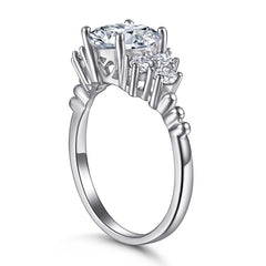 S925 1.5ct CZ Engagement Ring - 4 Prong Setting