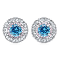 925 Silver Micro-Pavé Circle Studs