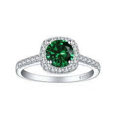 S925 Sterling Silver Ring with Crystal & Gemstones