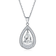 S925 Sterling Silver Zircon Necklace Elegant