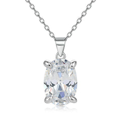 925 Silver Earrings Unique Ring Egg Zircon Necklace