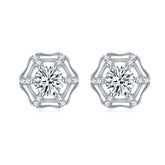 S925 Silver Star Statement Earrings