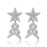 925 Silver Star Tassel Earrings