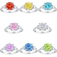 925 Silver Heart Flame Ice Ring