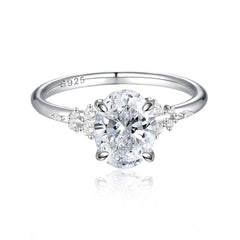 925 Silver 2ct Oval Solitaire Ring