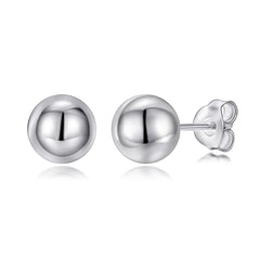 925 Silver Ball Stud Earrings