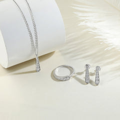 S925 Silver Teardrop Pendant Necklace