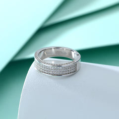925 Silver Full Pavé Wedding Band