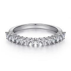 925 Silver Heart Row Ring
