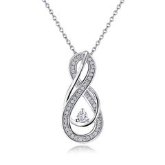 S925 Silver Infinity 8 Pendant Necklace