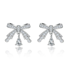 925 Silver Bow Earrings Ring Necklace Bracelet