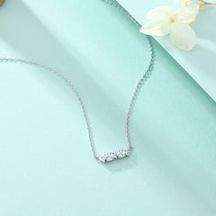 S925 Silver Heart Zircon Choker Necklace