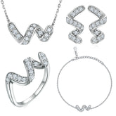 925 Silver Cartier Style Ring Earrings Necklace Bracelet