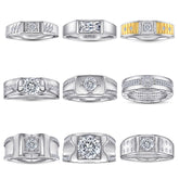 S925 Men's Hip Hop Ring - Minimalist CZ Band