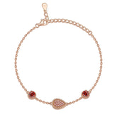 S925 Rose Gold Teardrop Bracelet - Trendy Jewelry