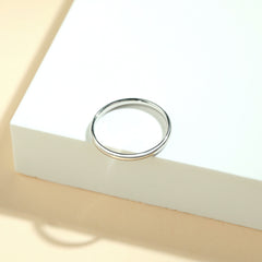925 Silver Polished Minimalist Band
