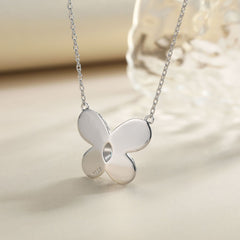 S925 Silver Butterfly Zircon Necklace