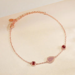 S925 Rose Gold Teardrop Bracelet - Trendy Jewelry
