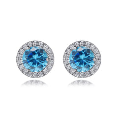 S925 Zodiac CZ Earrings - Birthstone Jewelry