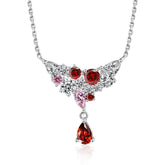 S925 Silver Color Zircon Pendant Necklace