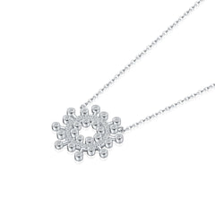 S925 Silver Sunflower Star Pendant Necklace