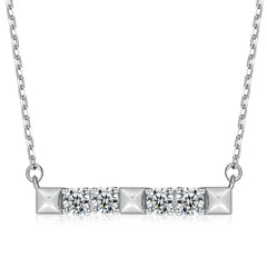 925 Silver Diamond Pattern Ring I Earrings Zircon Necklace