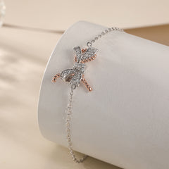 S925 Bow Butterfly Bracelet - Luxe Silver Jewelry