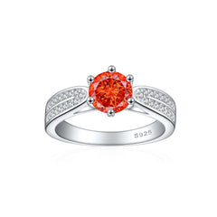 925 Silver 1.2ct Round Ice Halo Ring