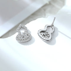 925 Silver Geometric Gourd Studs