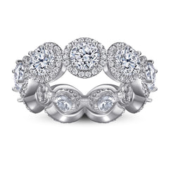 Tiffany Style CZ Ring - 925 Silver Full Eternity