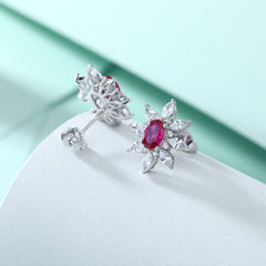 925 Silver Sunflower Star Studs
