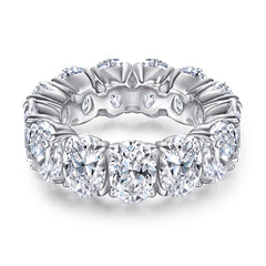 925 Silver Full Zircon Ring Pendant Necklace Earrings