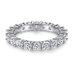 S925 Micro-Pavé CZ Band - Full Eternity Index Ring