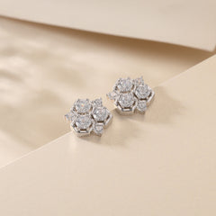 S925 Silver Honeycomb Dangle Earrings