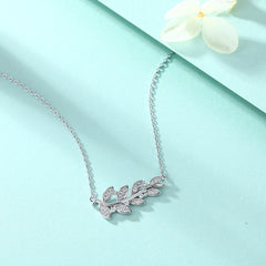S925 Silver Tulip Wheat Chain Necklace