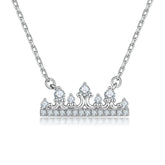 S925 Silver Crown Princess Pendant Necklace