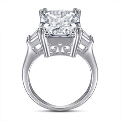925 Silver Princess Cut Pink CZ Ring