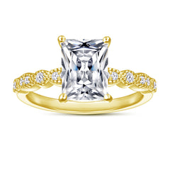 925 Silver Square CZ Statement Ring