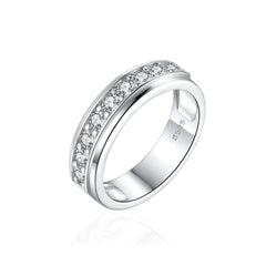 S925 Men's Wide Band Ring - Premium Sterling Silver