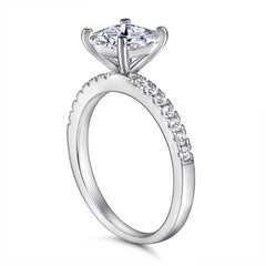 S925 Silver Square CZ Ring