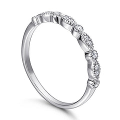 S925 Silver Half Eternity CZ Band Ring