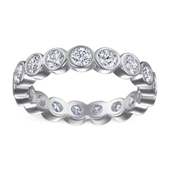 S925 Silver CZ Full Eternity Ring
