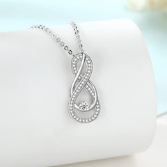 S925 Silver Moissanite Heart Necklace