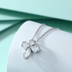 S925 Silver Butterfly Bee Pendant Necklace